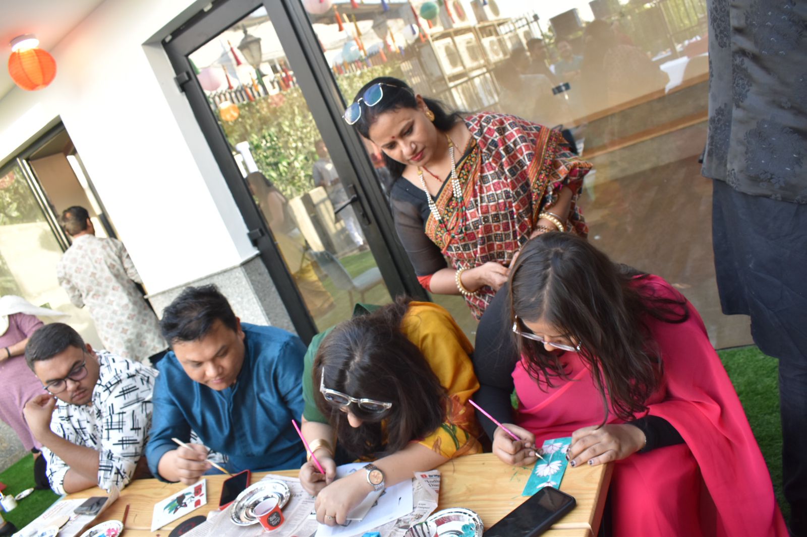 Group Making Art 2